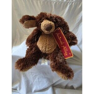 VTG Toys R Us Plush Dog Stuffed Animal Alley Toy 7" Laying 2009 Super Soft NWT